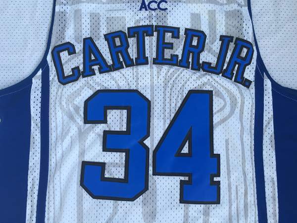 Duke Blue Devils CARTERJR #34 White NCAA Basketball Jersey