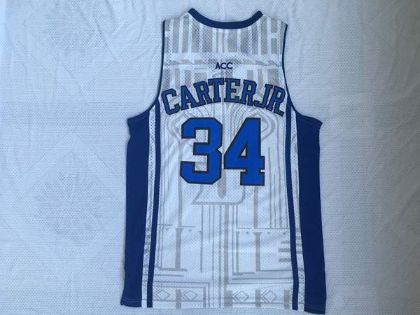 Duke Blue Devils CARTERJR #34 White NCAA Basketball Jersey