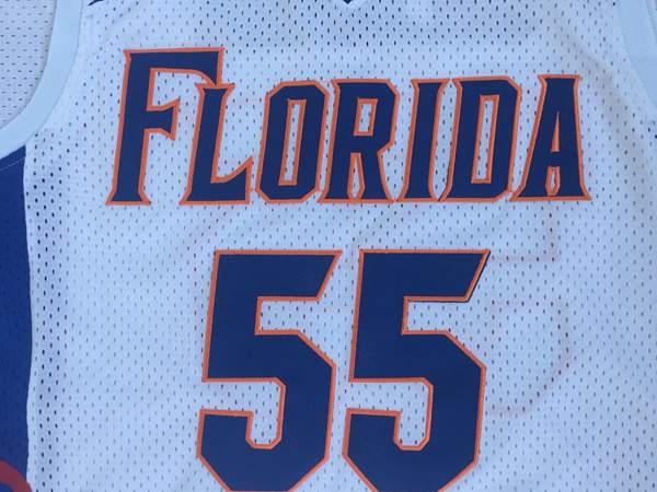 Florida Gators FLORIDA #55 White NCAA Basketball Jersey