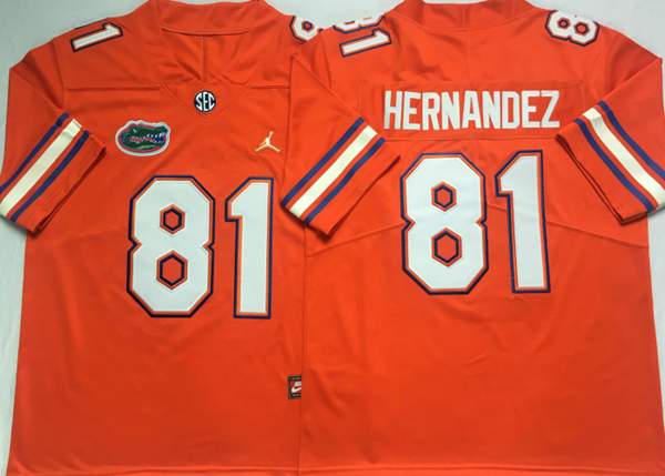 Florida Gators HERNANDEZ #81 Orange NCAA Football Jersey