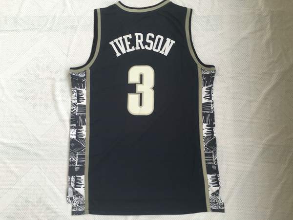 Georgetown Hoyas IVERSON #3 Dark Blue NCAA Basketball Jersey