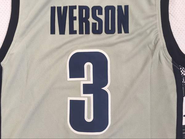 Georgetown Hoyas IVERSON #3 Grey NCAA Basketball Jersey