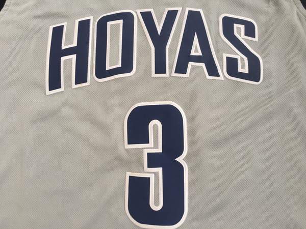 Georgetown Hoyas IVERSON #3 Grey NCAA Basketball Jersey