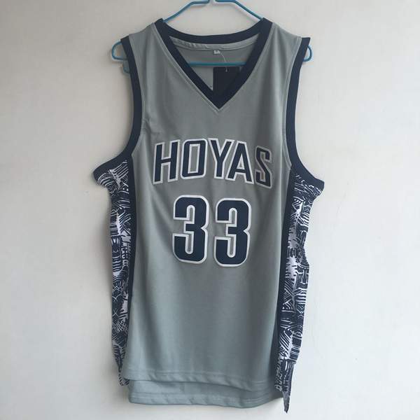 Georgetown Hoyas EWING #33 Grey NCAA Basketball Jersey