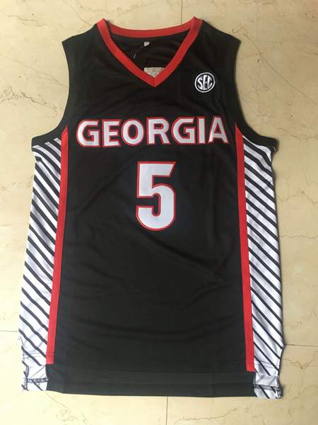 Georgia Bulldogs EDWAROS #5 Black NCAA Basketball Jersey