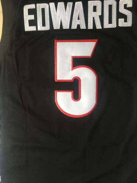 Georgia Bulldogs EDWAROS #5 Black NCAA Basketball Jersey