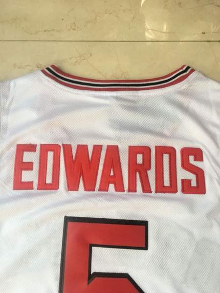 Georgia Bulldogs EDWAROS #5 White NCAA Basketball Jersey