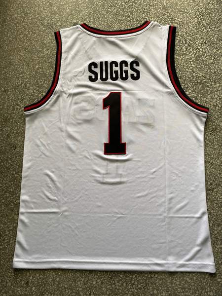 Gonzaga Bulldogs SUGGS #1 White NCAA Basketball Jersey 03