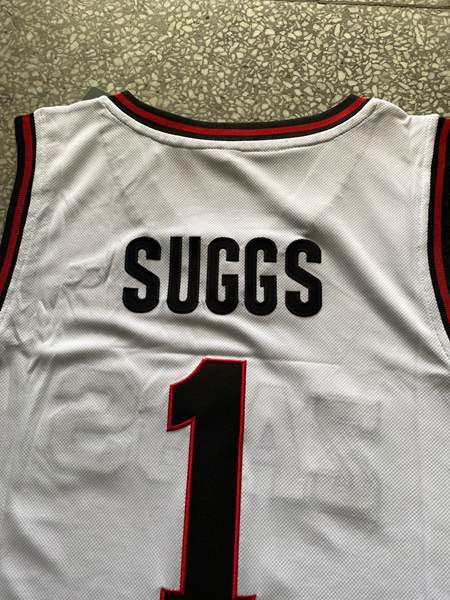 Gonzaga Bulldogs SUGGS #1 White NCAA Basketball Jersey 03