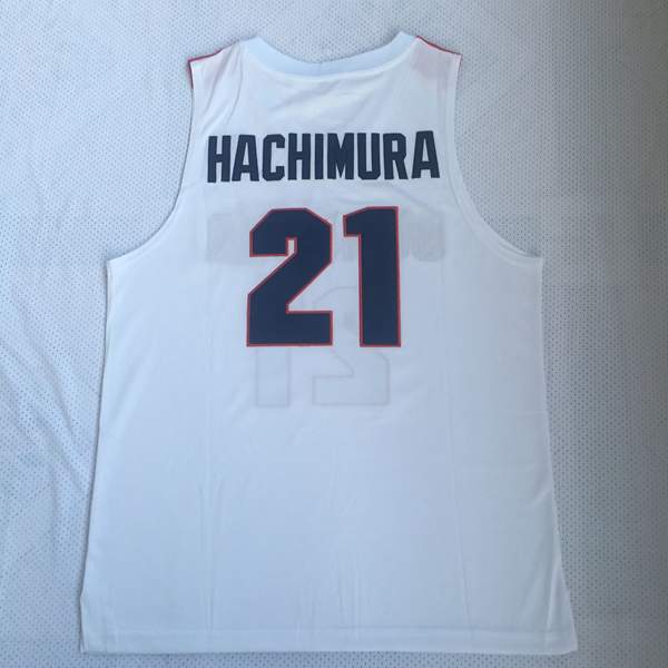 Gonzaga Bulldogs HACHIMURA #21 White NCAA Basketball Jersey