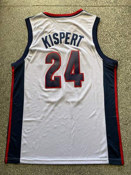 Gonzaga Bulldogs KISPERT #24 White NCAA Basketball Jersey