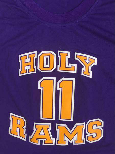 Holy Rams WALL #11 Blue Basketball Jersey