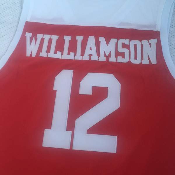 Spartanburg Day School WILLIAMSON #12 Red Basketball Jersey