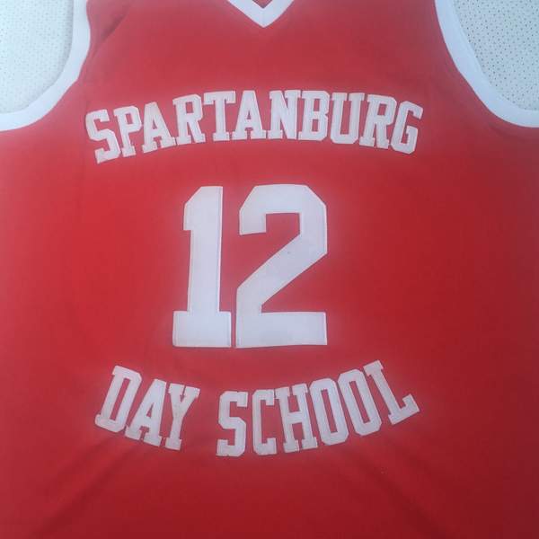 Spartanburg Day School WILLIAMSON #12 Red Basketball Jersey