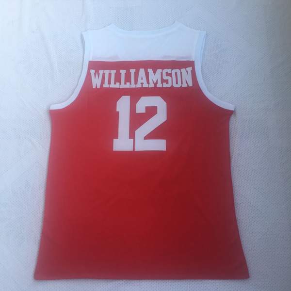 Spartanburg Day School WILLIAMSON #12 Red Basketball Jersey