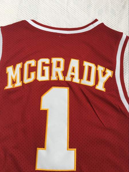 Mount Zion MCGRADY #1 Red Basketball Jersey