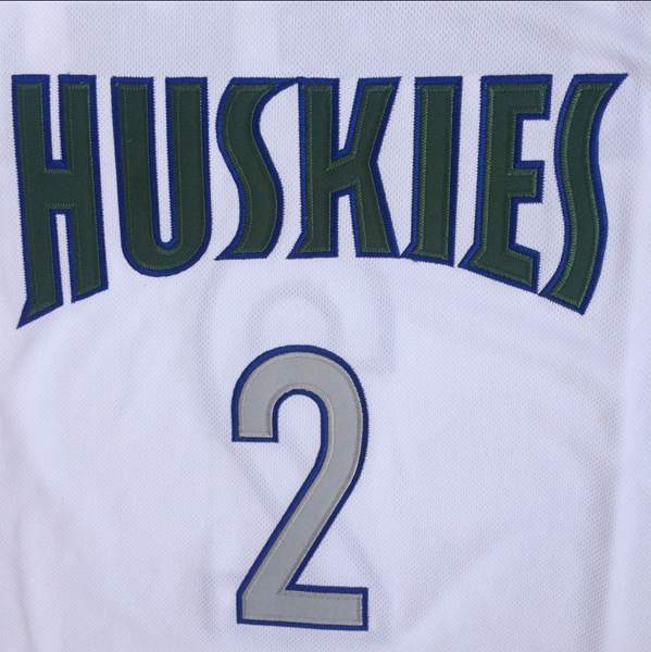 Huskies LONZO BALL #2 White Basketball Jersey