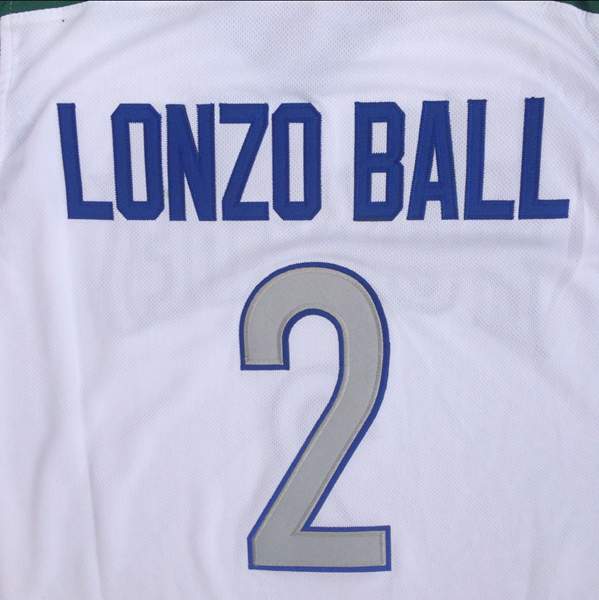 Huskies LONZO BALL #2 White Basketball Jersey