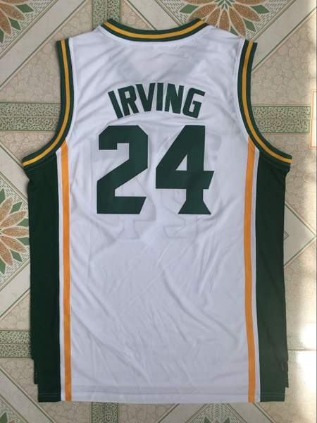 ST.Patrick IRVING #24 White Basketball Jersey