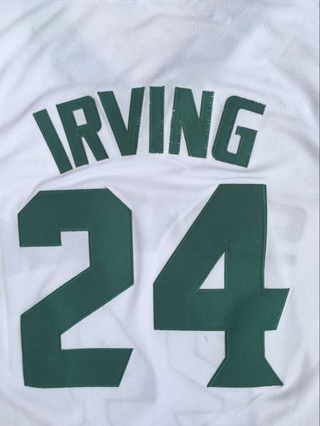 ST.Patrick IRVING #24 White Basketball Jersey