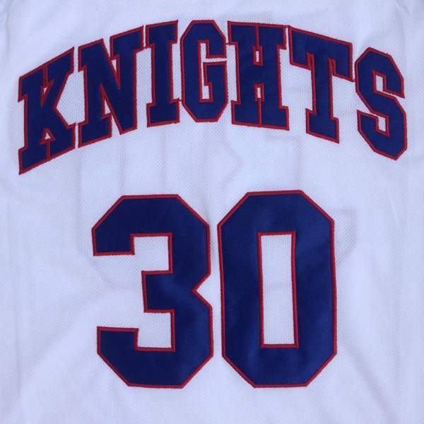 Knights CURRY #30 White Basketball Jersey