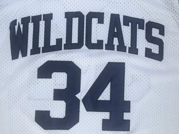 Wildcats BIAS #34 White Basketball Jersey