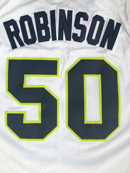 NAVY ROBINSON #50 White Basketball Jersey