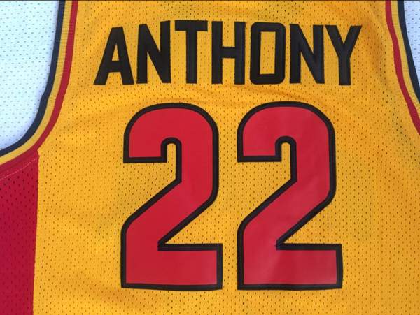 Oak Hill ANTHONY #22 Yellow Basketball Jersey