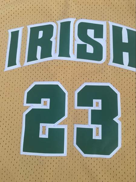 Irish JAMES #23 Yellow Basketball Jersey