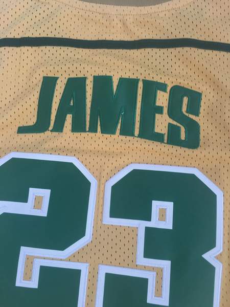 Irish JAMES #23 Yellow Basketball Jersey