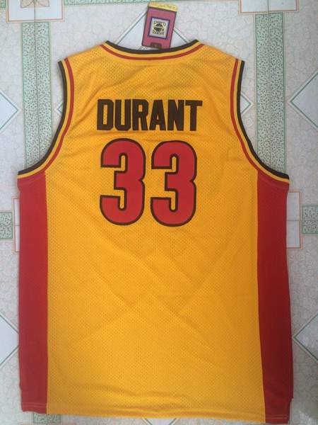 Oak Hill DURANT #33 Yellow Basketball Jersey