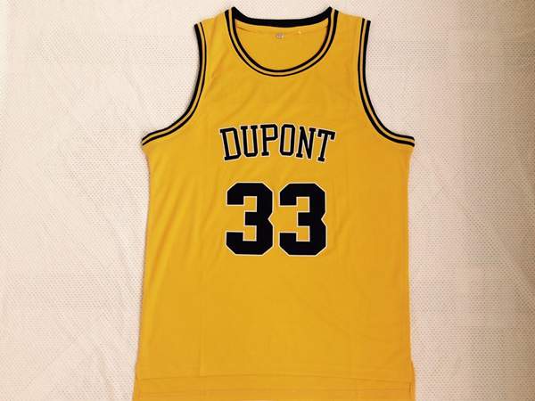 Dupont WILLIAMS #33 Yellow Basketball Jersey