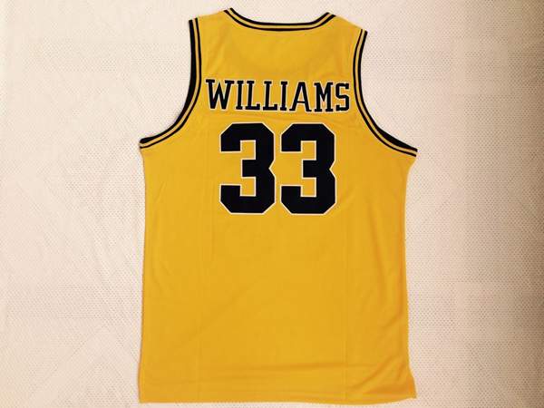 Dupont WILLIAMS #33 Yellow Basketball Jersey