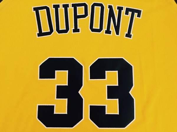 Dupont WILLIAMS #33 Yellow Basketball Jersey