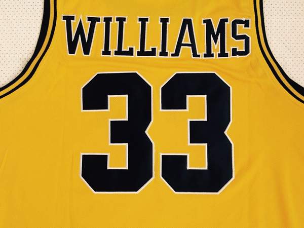 Dupont WILLIAMS #33 Yellow Basketball Jersey