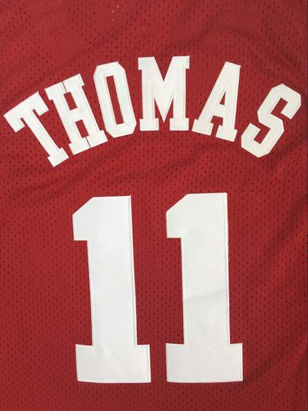 Indiana State Sycamores THOMAS #11 Blue NCAA Basketball Jersey