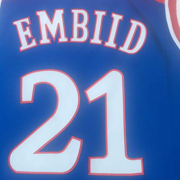 Kansas Jayhawks EMBIID #21 Blue NCAA Basketball Jersey