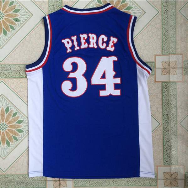 Kansas Jayhawks PIERCE #34 Blue NCAA Basketball Jersey