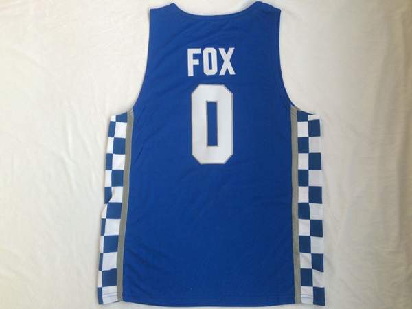 Kentucky Wildcats FOX #0 Blue NCAA Basketball Jersey