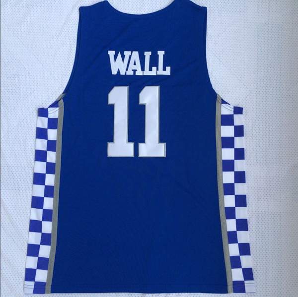 Kentucky Wildcats WALL #11 Blue NCAA Basketball Jersey