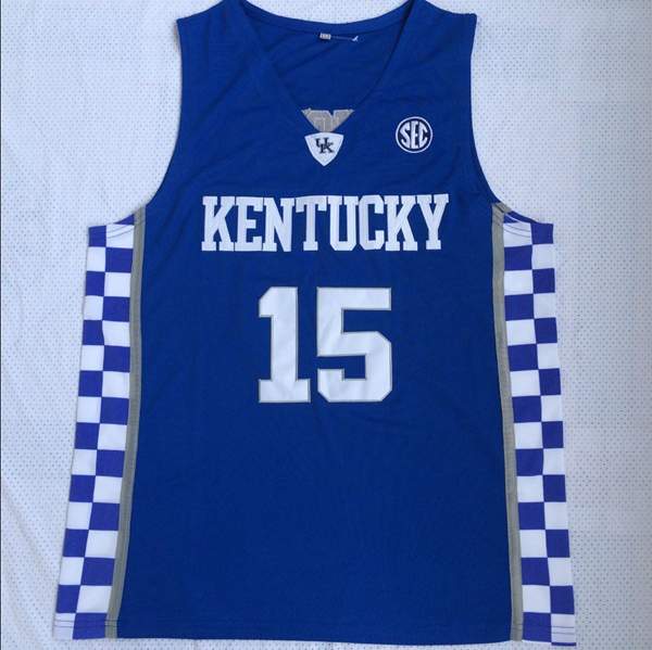 Kentucky Wildcats COUSINS #15 Blue NCAA Basketball Jersey