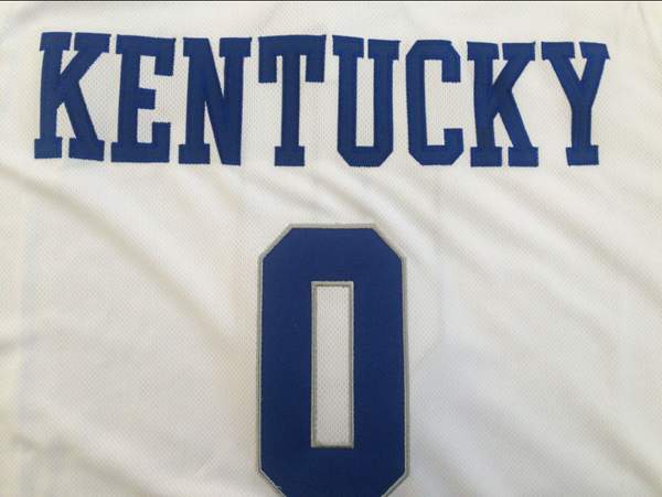 Kentucky Wildcats FOX #0 White NCAA Basketball Jersey