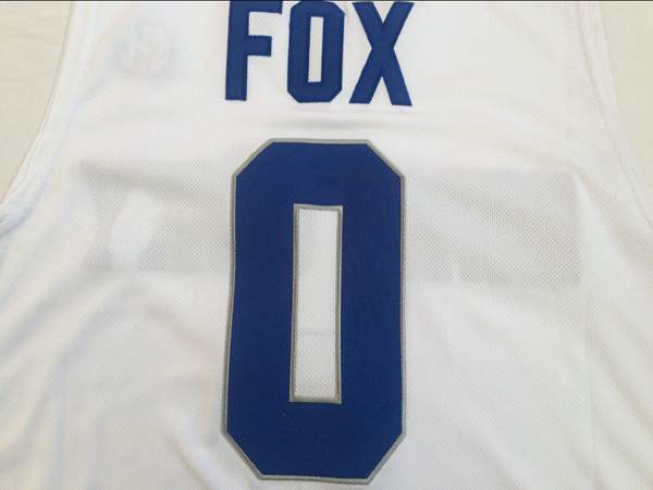 Kentucky Wildcats FOX #0 White NCAA Basketball Jersey