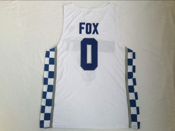 Kentucky Wildcats FOX #0 White NCAA Basketball Jersey