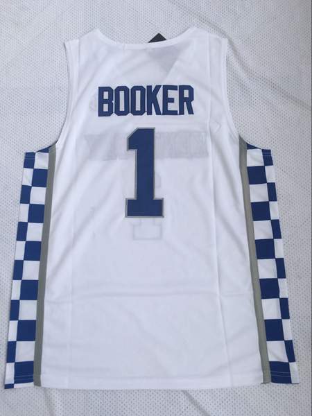 Kentucky Wildcats BOOKER #1 White NCAA Basketball Jersey