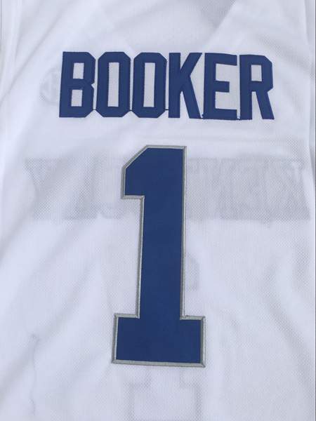 Kentucky Wildcats BOOKER #1 White NCAA Basketball Jersey