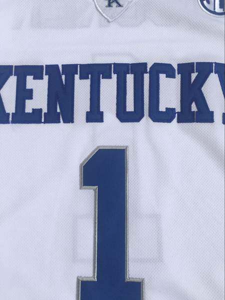 Kentucky Wildcats BOOKER #1 White NCAA Basketball Jersey