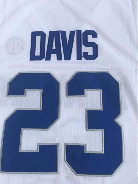 Kentucky Wildcats DAVIS #23 White NCAA Basketball Jersey