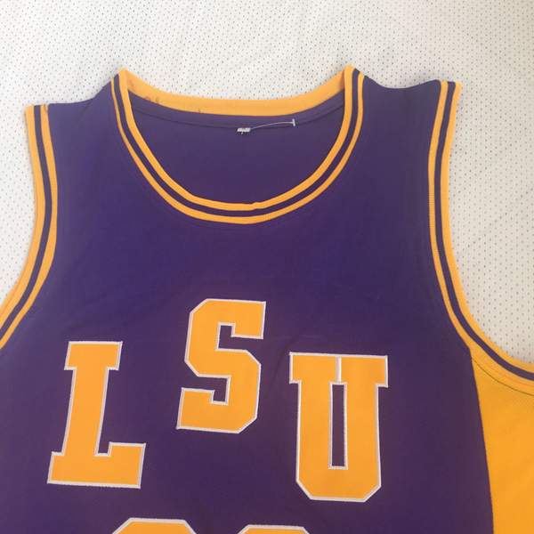 LSU Tigers MARAVICH #23 Purple NCAA Basketball Jersey