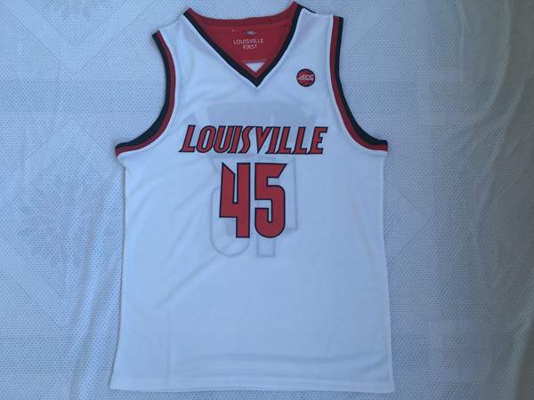 Louisville Cardinals MITCHELL #45 White NCAA Basketball Jersey
